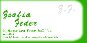 zsofia feder business card